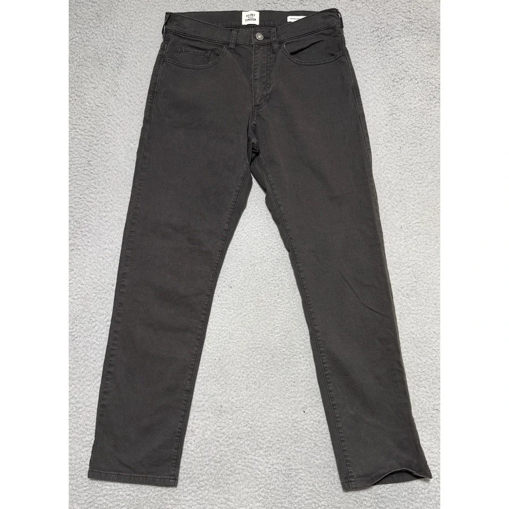 Flint and Tinder Straight Fit Chino Pants Mens 28x28.5 Stretch Dark Brown